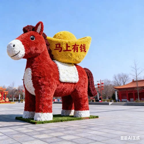 仿真动物绿雕五色草雕塑立体花坛