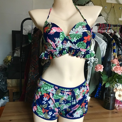 外贸孤品三件套泳装比基尼短裤