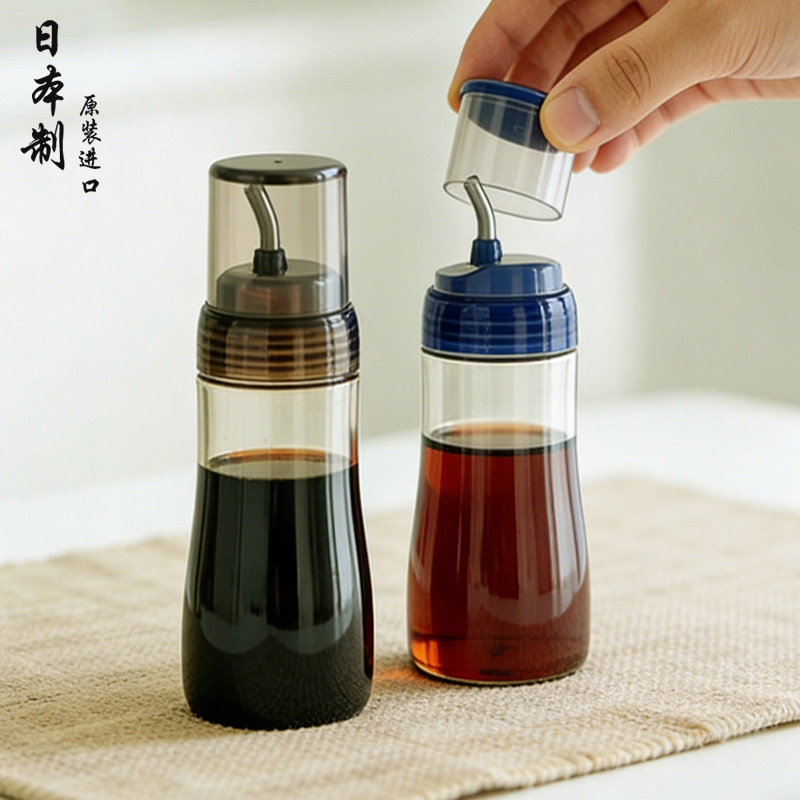 日本进口调料瓶家用食品级挤压瓶不挂油防漏厨房酱油醋油壶分装瓶