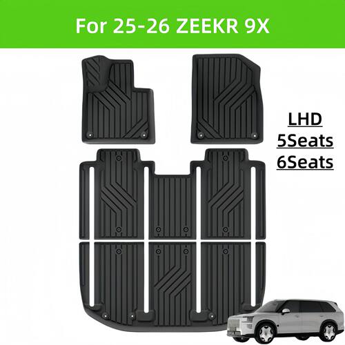 For25 -26 ZEEKR 9X 3DCarpet TPE Car Floor Mat/Rear Trunk Mat