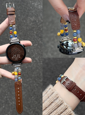 适用华为gt6手表带真皮watchgt5高级6pro智能gt4女款gt3腕表2新款