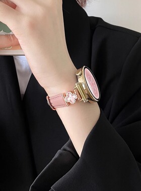 适用华为手表gt5gt4表带真皮智能watch3pro腕表gt6高级感系列新款