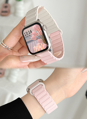 适用华为fit3手表表带4夏天智能watchfit2腕表链女款磁吸1硅胶pro