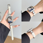 手表fit2腕表链夏天女款 适用华为watchfit3 4表带皮质新款 高级感1