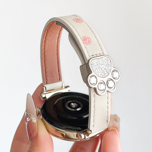 gt5/gt4可爱猫爪磁吸皮表带女款