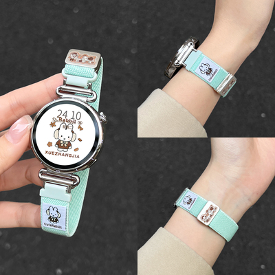 GT创意米菲兔水晶标涂鸦磁吸表带