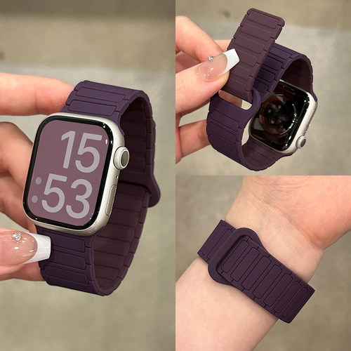 手表FIT5~透气装甲硅胶磁吸表带