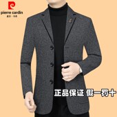 新款 外套2025春秋季 韩版 修身 皮尔卡登西装 三粒扣休闲西服男装 男士