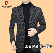 2025春秋季 男士 新款 格子潮商务休闲西装 外套 修身 皮尔卡登西服男装