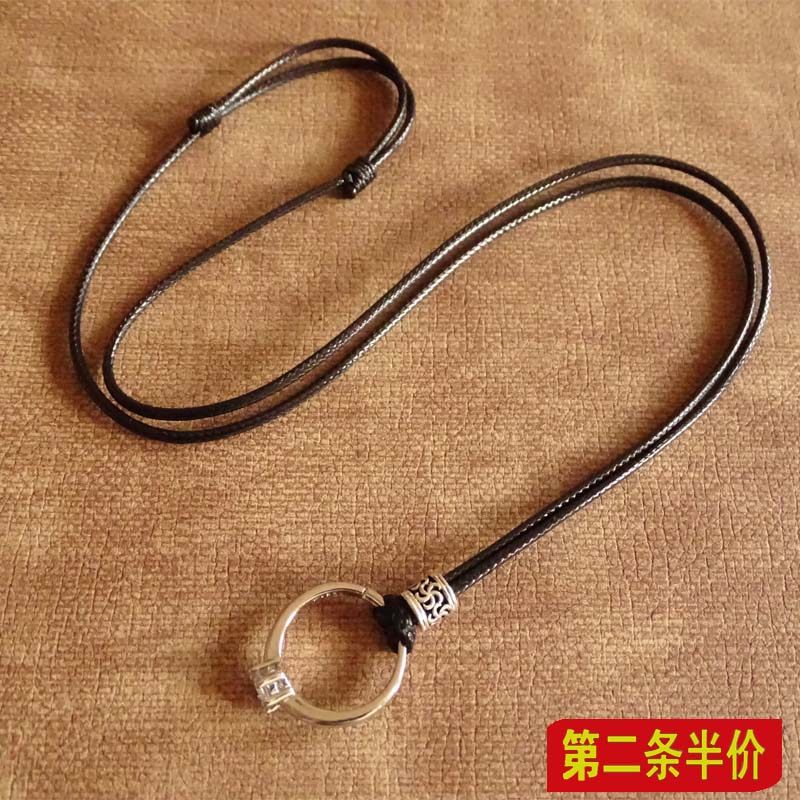 戒指挂绳男女挂脖情侣钻戒项链绳子平安扣黑红吊坠绳编织蜡皮绳,饰品/流行首饰/时尚饰品新,绳,淘宝优惠券,粉丝福利购,淘宝优惠卷