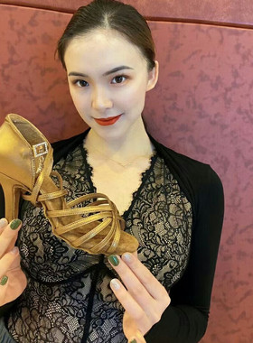 贝蒂拉丁舞鞋女士软底专业舞鞋BDdance明星款女学生比赛跳舞鞋216