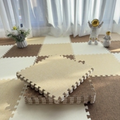 2024新款 出口棉麻布艺地垫拼接地毯卧室儿童房间爬行垫客厅地板垫