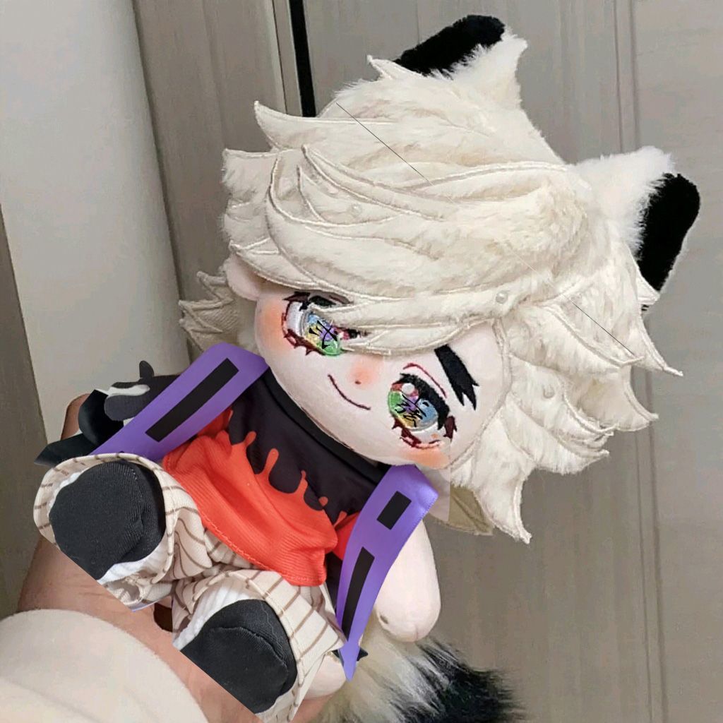 鬼灭之刃童磨属性20cm棉花娃娃动漫同人周边玩偶新品精致毛绒公仔