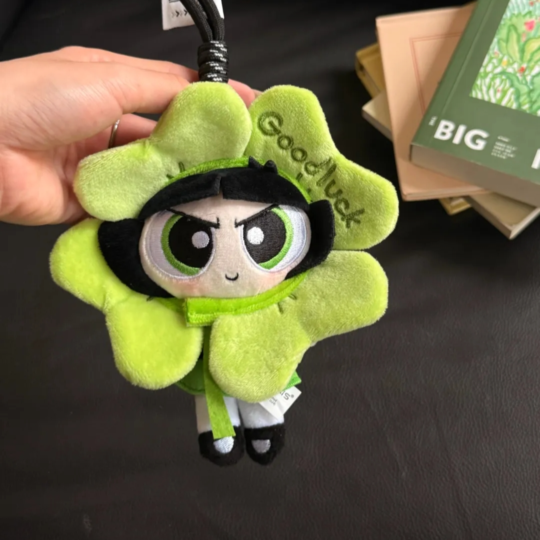 正版幸运四叶草可爱飞天小女警包包挂件卡通玩偶毛绒公仔挂饰礼物