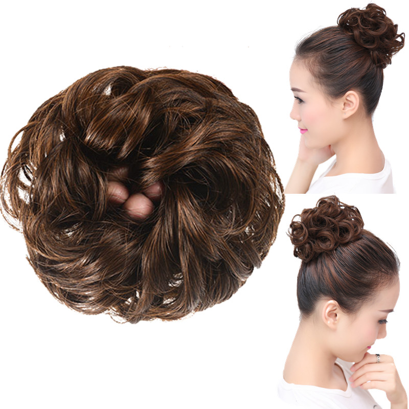 头饰头花饰品礼仪盘发花苞头逼真自然发饰皮筋头绳蓬松盘头发包