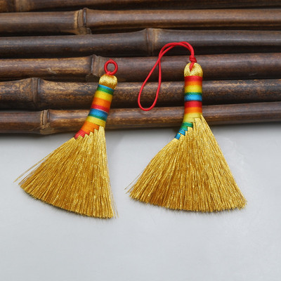 金扫帚小扫把挂件流苏笔端午