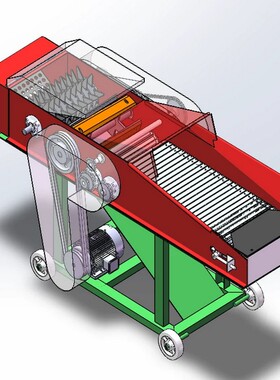 秸秆粉碎机设计三维solidworks2016模型+二维CAD图纸资料