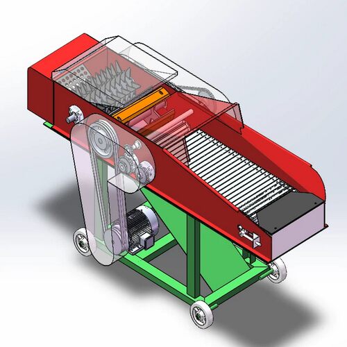 秸秆粉碎机设计三维solidworks2016模型+二维CAD图纸资料