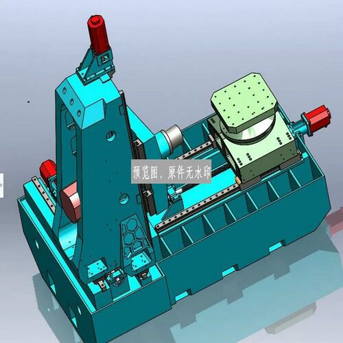 卧式加工中心三维数模设计solidworks建模3D模型图纸 1305880