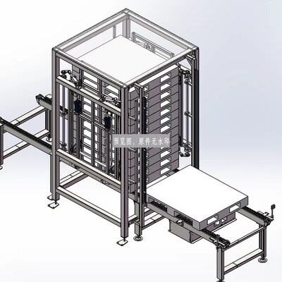 气动托盘整形机设计三维模型STEP格式3D图纸建模参考素材