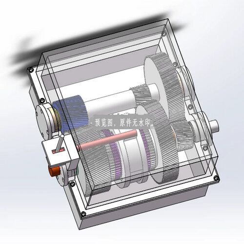 汽车两档变速箱设计三维SW模型3d建模+说明资料 1643355