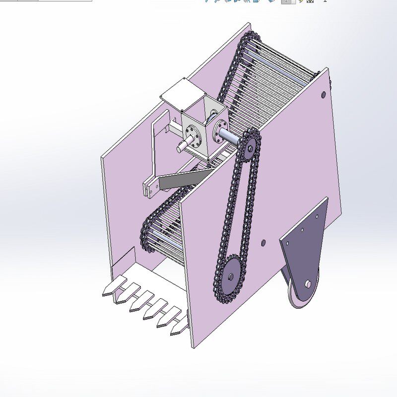 花生收割机模型 收获机设计三维SW图纸Solidworks2021建模3D资料
