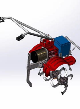 微耕机旋耕机三维设计solidworks2015模型3d图纸建模