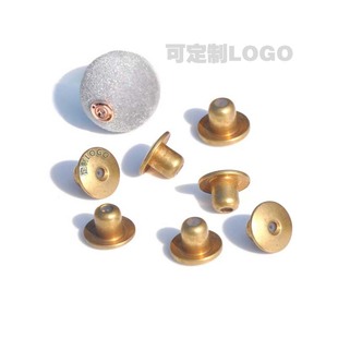 铜毛坯耳环塞镶嵌半孔珠子内嵌耳堵珍珠子双面耳钉单孔珠子耳钉扣