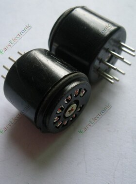 九脚TS-9电木电子管镀银测试管座 9脚转9脚管座适12AX7 12AY7等