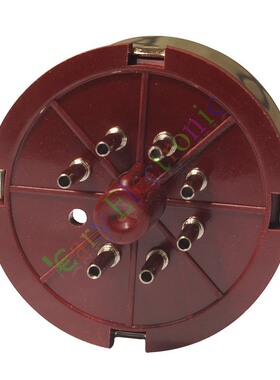 全新音响DIY配件红色KT88-R铜镀锡磷脚胶木管座插座 7脚电子管座