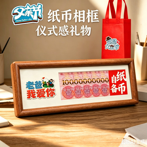 520人民币父亲节相框礼物摆台