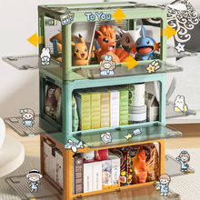 特大号玩具收纳箱家用折叠塑料透明箱子零食整理箱储物盒分层神器