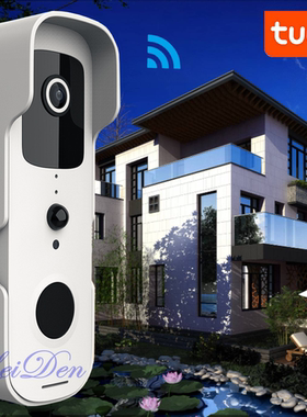 Tuya涂鸦智能家居可视门铃Wi-Fi对讲叮咚防水无线安装监视高清