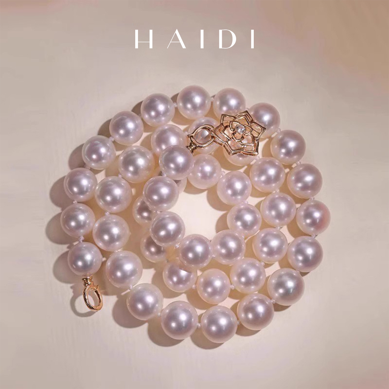 海蒂珠宝精选强光淡水珍珠项链