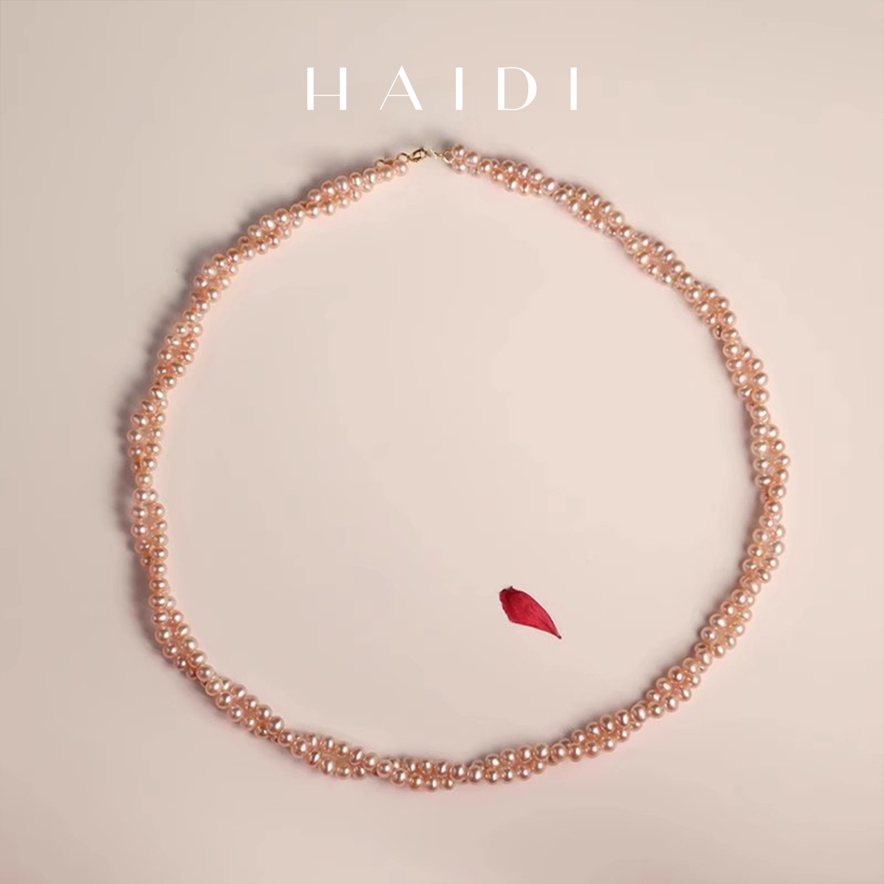 海蒂珠宝18K金淡水珍珠项链18K金