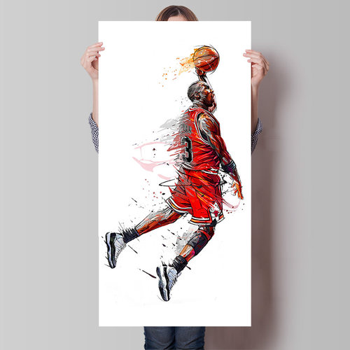 NB明星海报挂画篮球乔丹扣篮励志大学宿舍科比艾弗森墙壁画贴画