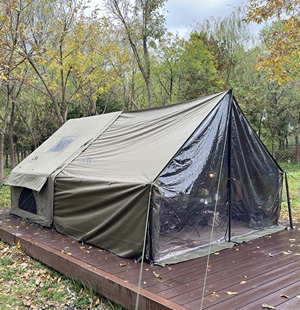 户外帐篷拓展门厅透明TPU门帘门窗8平方防雨保暖可拆卸连接件定制