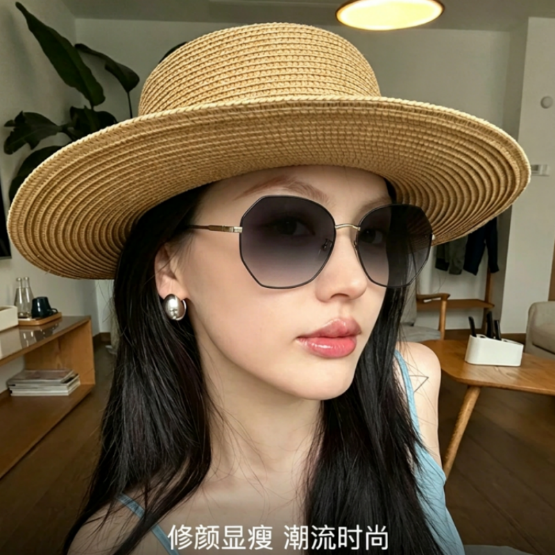 适合方圆脸太阳镜女款大框偏光墨镜2026新款高级感显瘦近视有度数