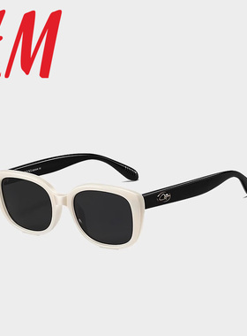 白框猫眼墨镜女2025新款防晒防紫外线高级感复古近视太阳镜24063