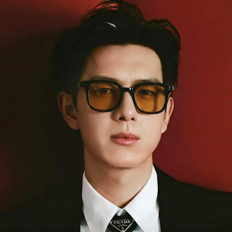 复古黑框茶色方形墨镜男女款高级感显脸小时尚太阳镜近视可配度数