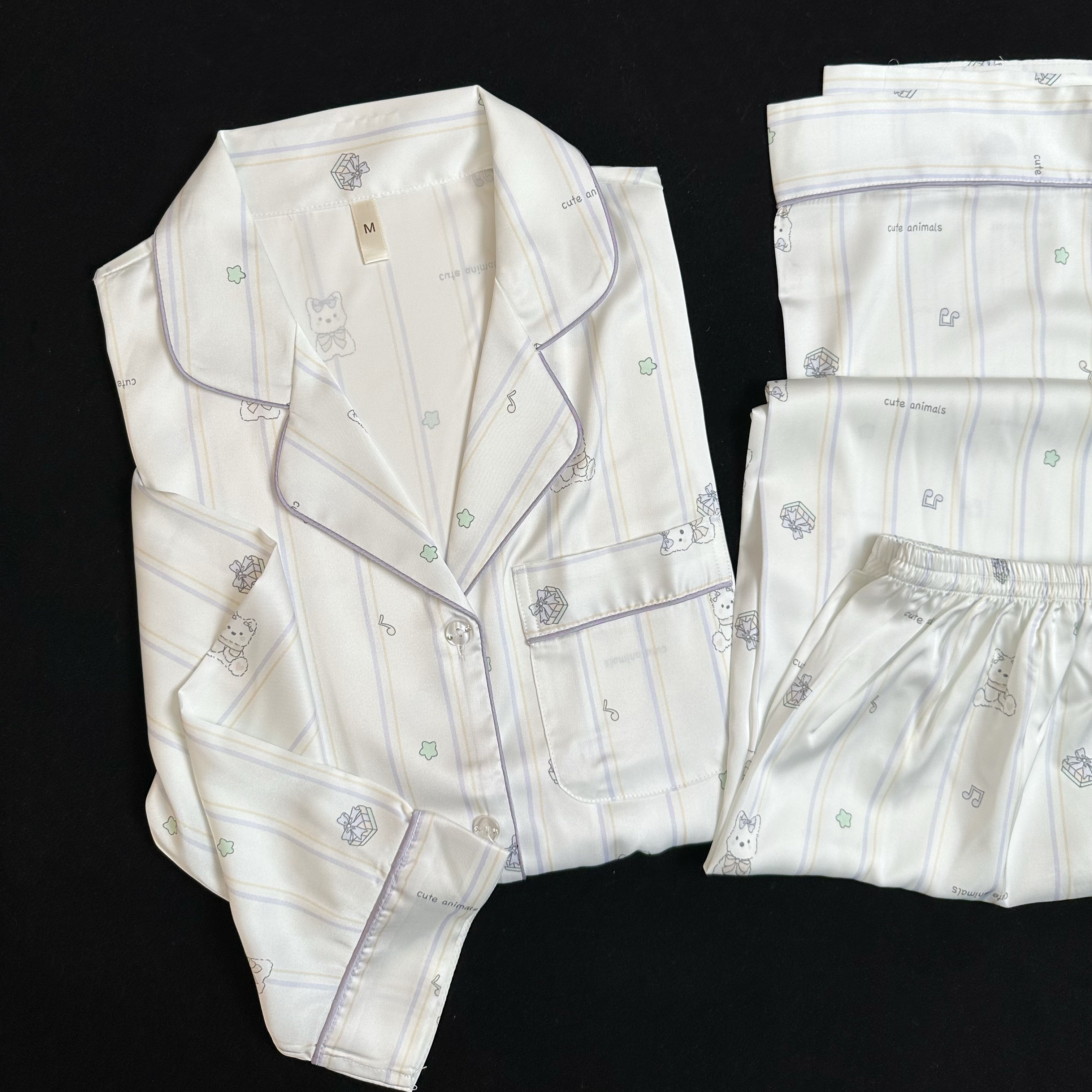 2025新款甜美少女春秋冰雪丝睡衣女款高级感可爱纯欲氛围感家居服