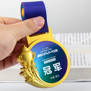 运动会奖牌定制定做篮球跑步台球金银铜牌荣誉纪念章冠亚季军挂牌