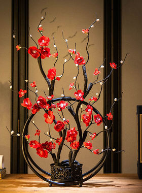 轻奢高档摆件创意新中式客厅桌面玄关电视柜酒柜装饰品花乔迁送礼