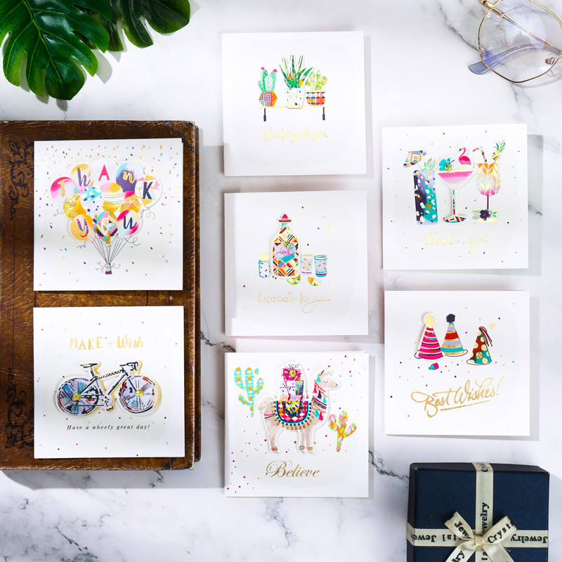 韩国创意可爱卡通父亲节礼物贺卡生日祝福迷你留言儿童手写小卡片