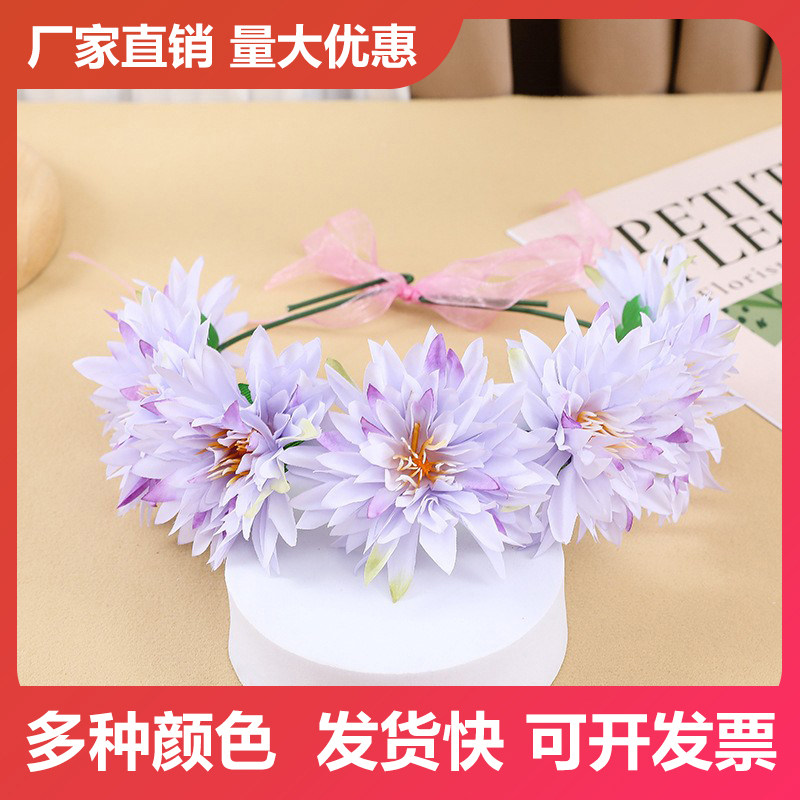 六一演出仙女发饰道具发箍幼儿舞蹈头饰儿童花环新款女童头环花