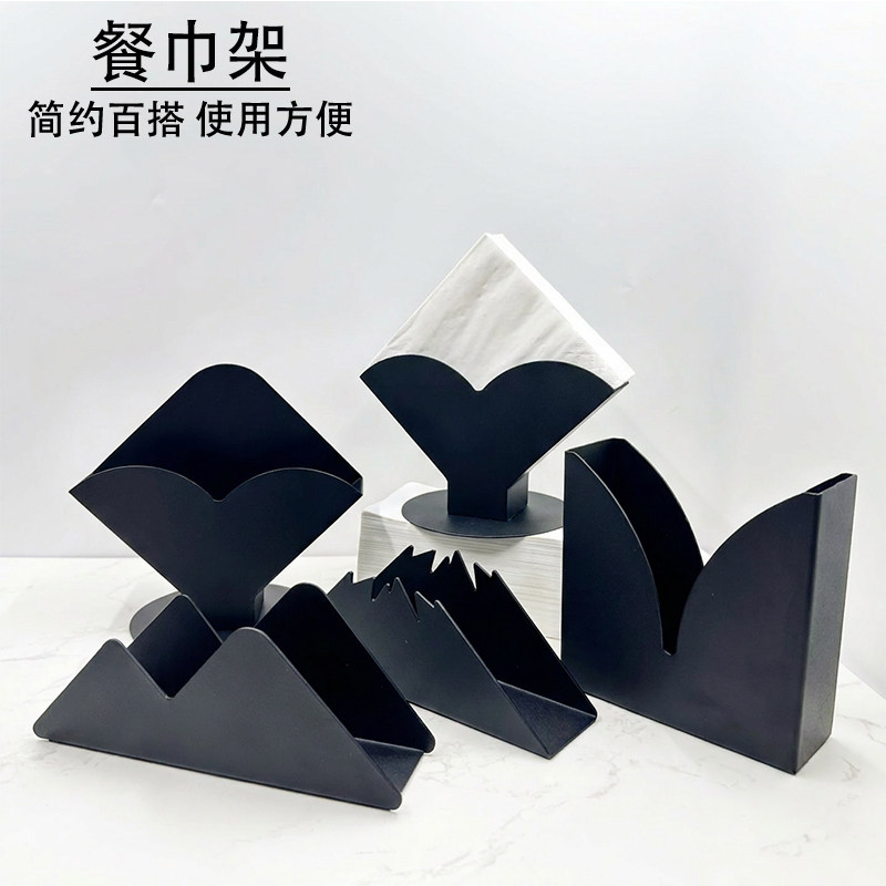 创意西餐纸巾架纸巾盒台面餐巾座图片