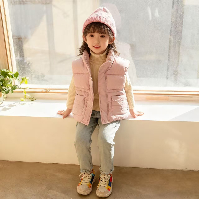 儿童羽绒棉马甲女童秋冬季