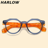 蓝色眼镜框男女设计师款 饰眼镜架 潮牌特色TR90近视可配度数素颜装