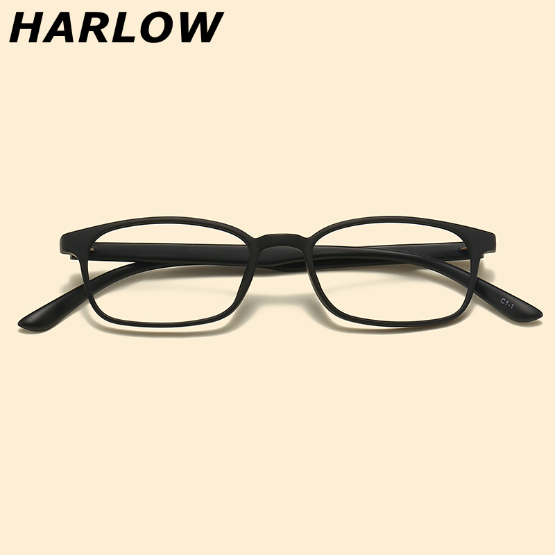 Harlow黑色方形小框近视眼镜框潮