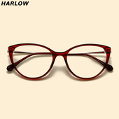 红色猫眼眼镜近视女款 可配有度数大框素颜显瘦超轻防蓝光眼睛框架